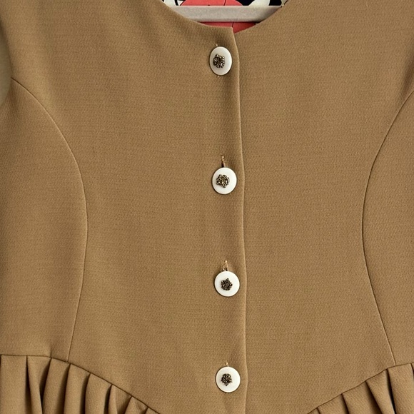 Doucette Duvall Sleeveless Mini Dress w/ White Buttons Down Back & Pockets (EUC) - Picture 5 of 12